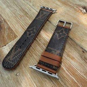 Authentic repurposed, Louis Vuitton, Apple Watch band.